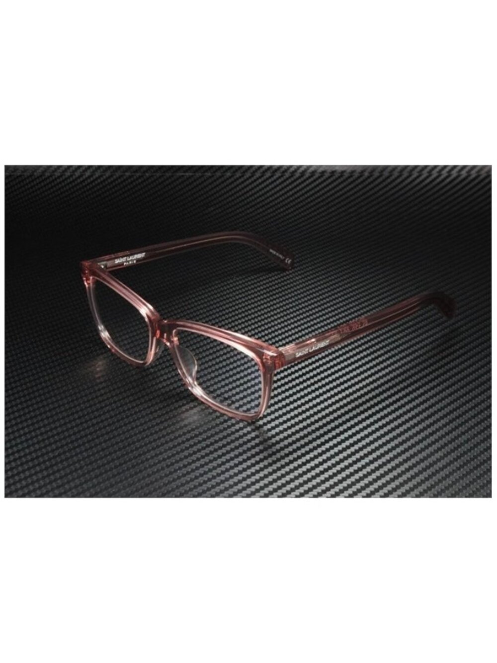 New Yves Saint Laurent Women  Pink Transaprent Eyeglasses  54- 15-